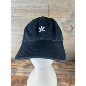 Adidas Youth Hat Adjustable Strapback Embroidered Black White OSFM